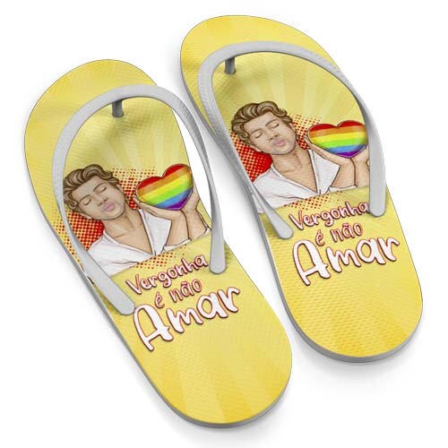 Artes Chinelos Lgbt Orgulho Gay Sublimação Mockups