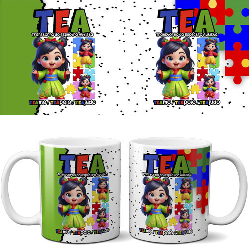 Pacote Artes Autista Autismo Estampas Sublimação Canecas