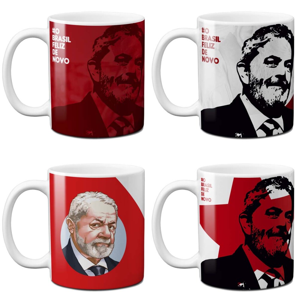Artes Sublimação Canecas Lula PT 2026 Eleições Presidente