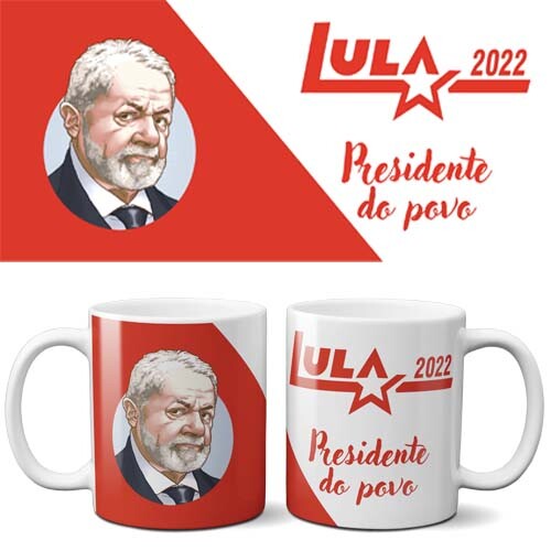 Pack 20 Artes Sublimação Canecas Lula PT Eleições 2026