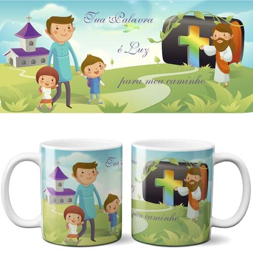 Pack Artes Sublimação Canecas Religiosas Religião Mockups