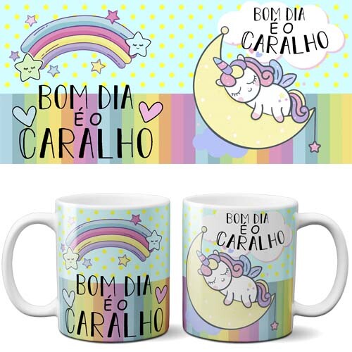 Artes Canecas Unicórnio Indiscreto Malcriado Sublimação