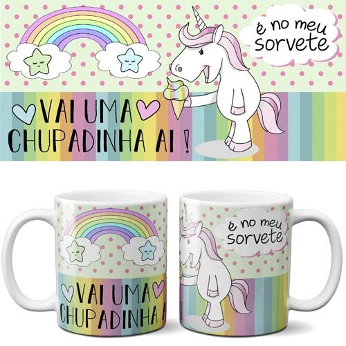 Artes Canecas Unicórnio Indiscreto Malcriado Sublimação
