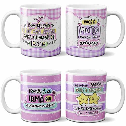 Pacote Artes Sublimação Canecas Amizade Amigo Kitdig Png