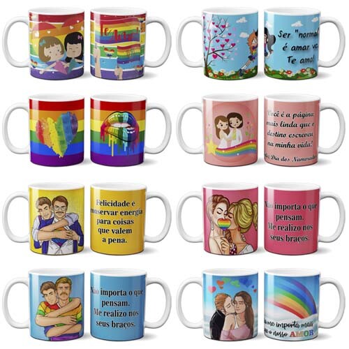 Estampas Sublimação Canecas Lgbt Artes Orgulho Gay