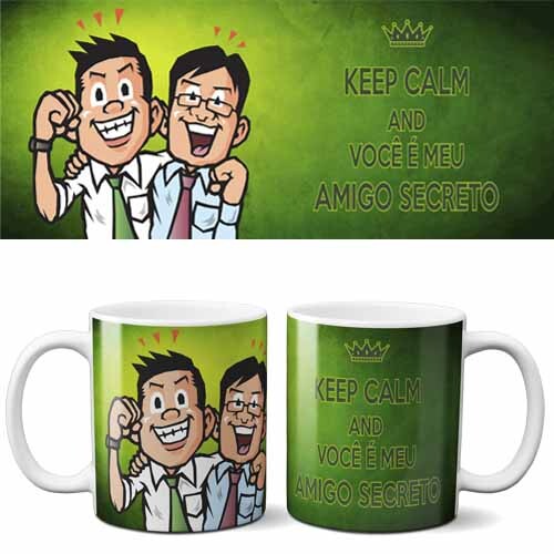 Estampas Editáveis Canecas Amigo Oculto Secreto Artes