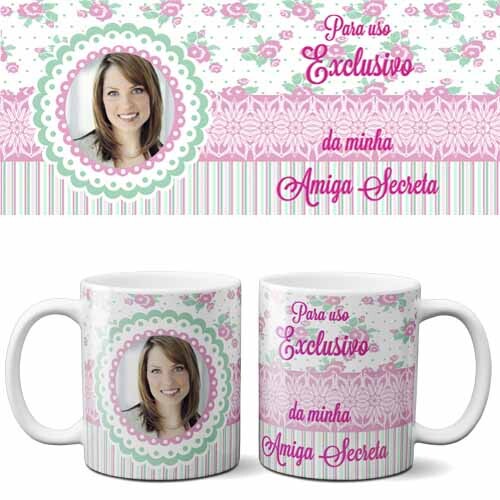 Estampas Editáveis Canecas Amigo Oculto Secreto Artes