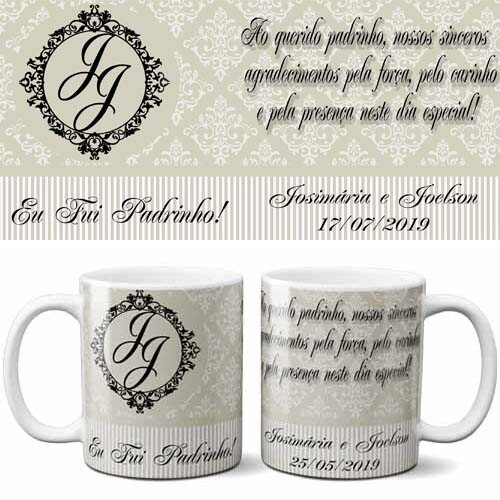 Pacote Artes Canecas Casamento Noivo Noiva Padrinhos Psd