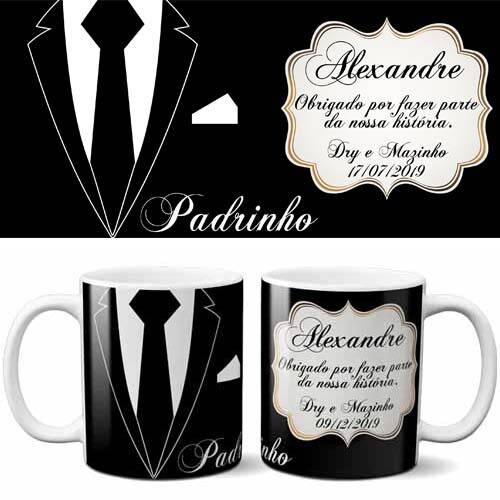 Pacote Artes Canecas Casamento Noivo Noiva Padrinhos Psd