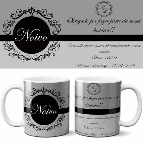 Artes Canecas Casamento Noivo Noiva Padrinhos Sublimação