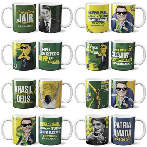 Estampas Canecas Bolsonaro Artes Jari Mockups Sublimação