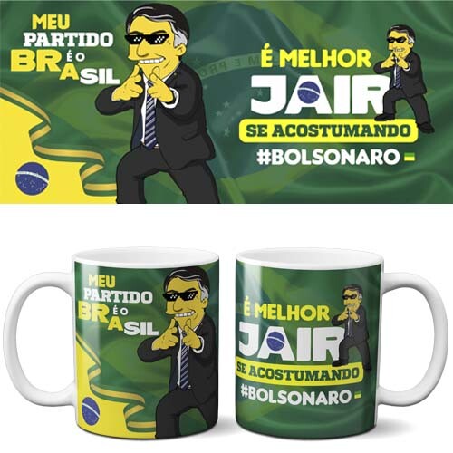 Estampas Canecas Bolsonaro Artes Jari Mockups Sublimação