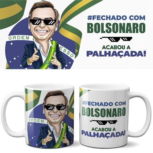 Estampas Canecas Bolsonaro Artes Jari Mockups Sublimação