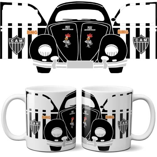 Estampas Canecas Fusca Artes Editáveis Mockups Sublimação