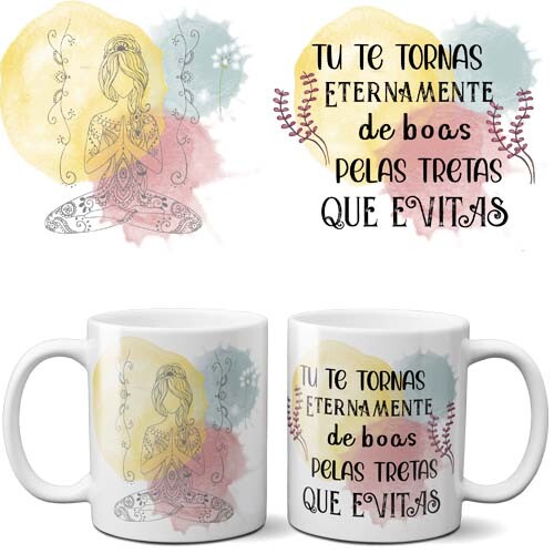 Artes Chakras Yoga Sublimação Estampas Canecas Mockups
