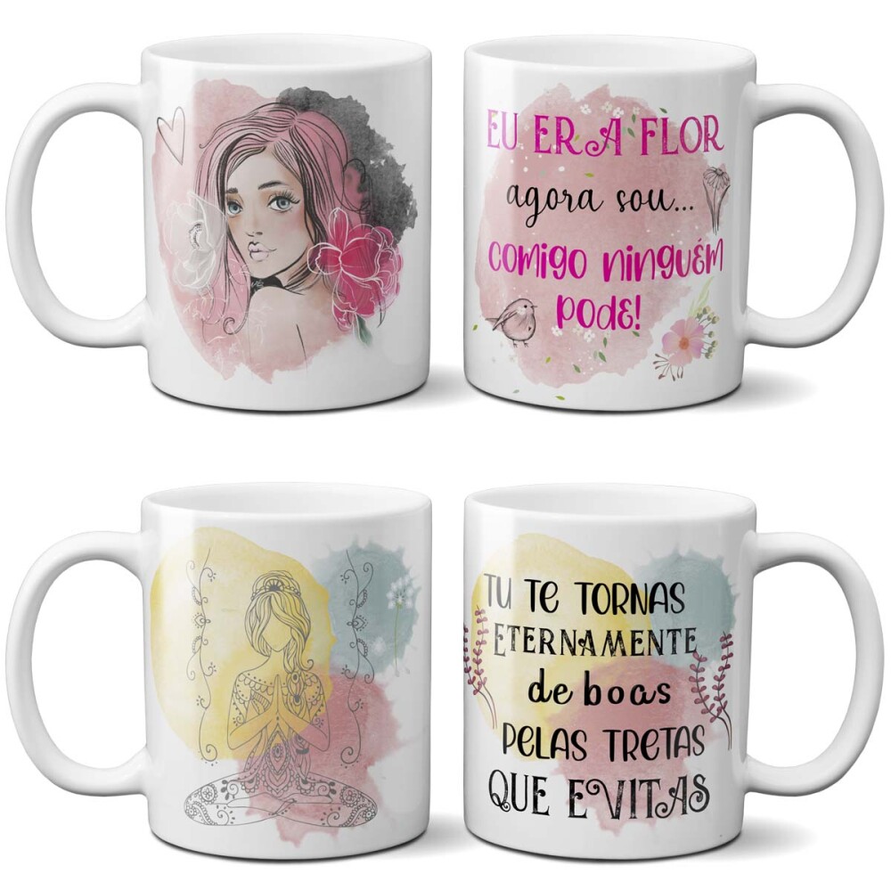 Pacote 11 Artes Chakras Sublimação Canecas Yoga Mockups