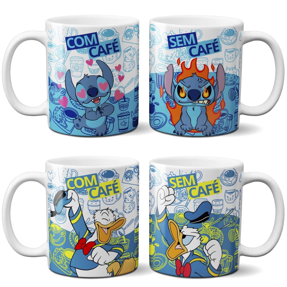 Estampas Sublimação Canecas com Café sem Café Mockups