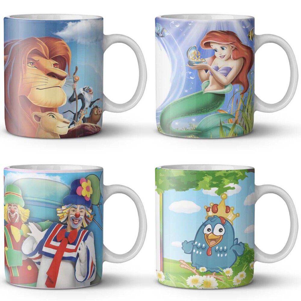 Pacote 100 Artes Png Sublimação Canecas Infantil Foto