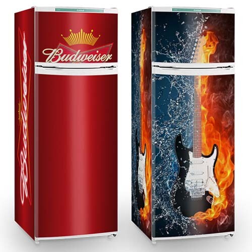 Artes Plotagem Freezer Envelopamento Geladeira Estampas
