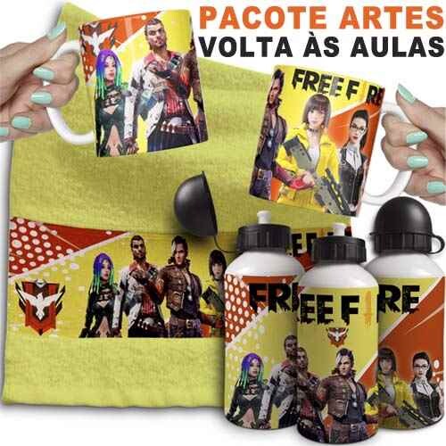 Artes Volta às Aulas Toalhinhas Garrafinhas Squeeze Editável
