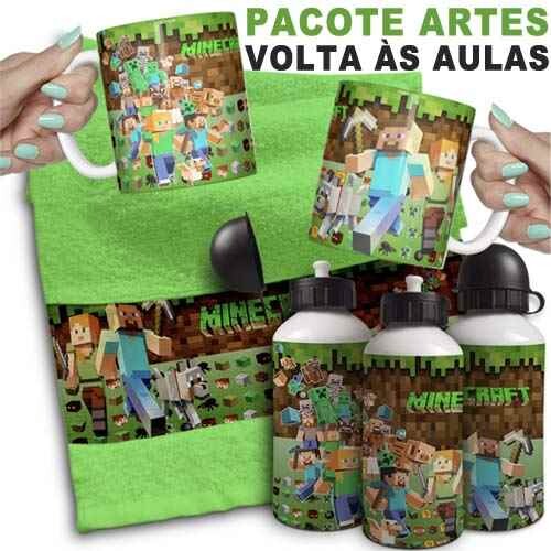 Artes Volta às Aulas Toalhinhas Garrafinhas Squeeze Editável