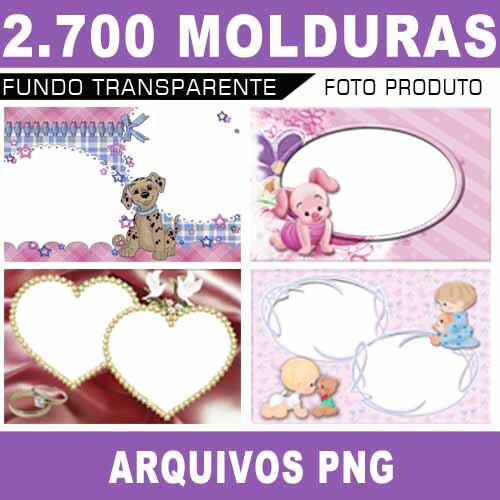 Pacote 2.700 Artes Molduras Png para Fotos Sublimação