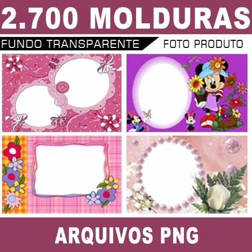 2.700 Molduras Digitais Png Fundo Transparente Foto Produto