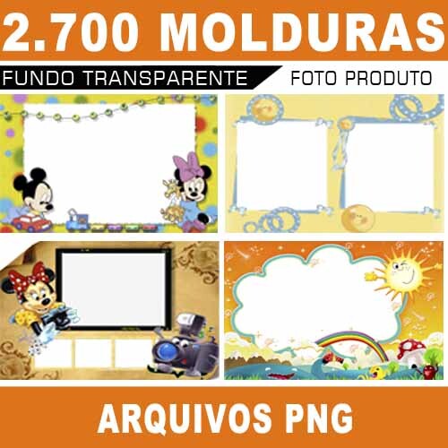 Molduras Digitais 2.700 Arquivos Png Foto Produto Artes