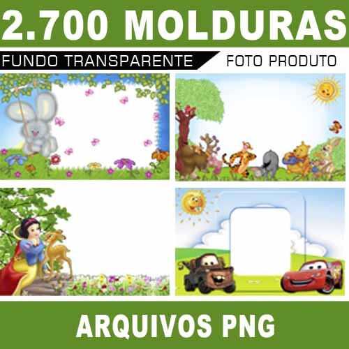 Molduras Digitais 2.700 Arquivos Png Foto Produto Artes