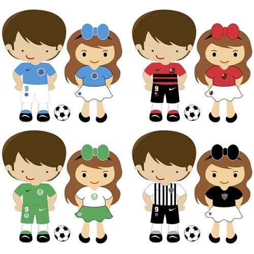 Pacote Artes Vetores Bonequinhos Tal Pai Times Futebol