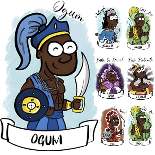 Estampas Orixás Desenhos Bonequinhos Png Artes Sublimação