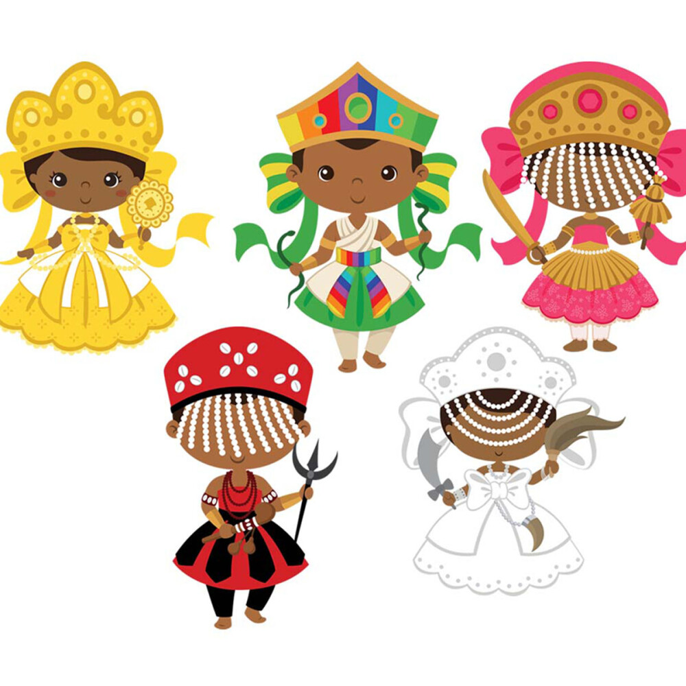 Pacote Artes Vetores Orixás Baby Cute Estampas Editáveis