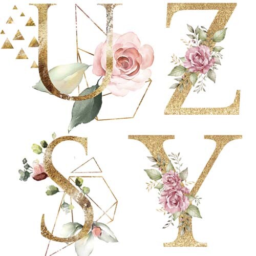 Fontes Png Florais Alfabetos Flores Diversos Letras Flor