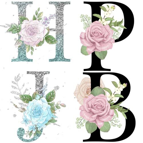 Letras Florais Png Fontes Flores Alfabetos Variados