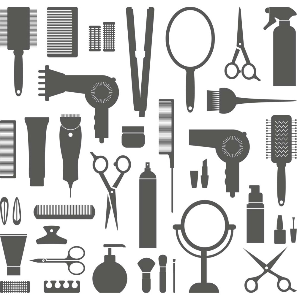 Vetores Salão Beleza Barbearia Tesouraria Artes Estampas