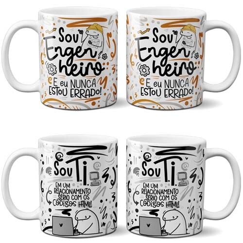 Pack Artes Canecas Florks Profissões Sublimação Mockups Png