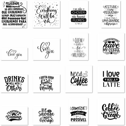 Pacote Artes Kit Digital 1600 Frases Criativas Estampas