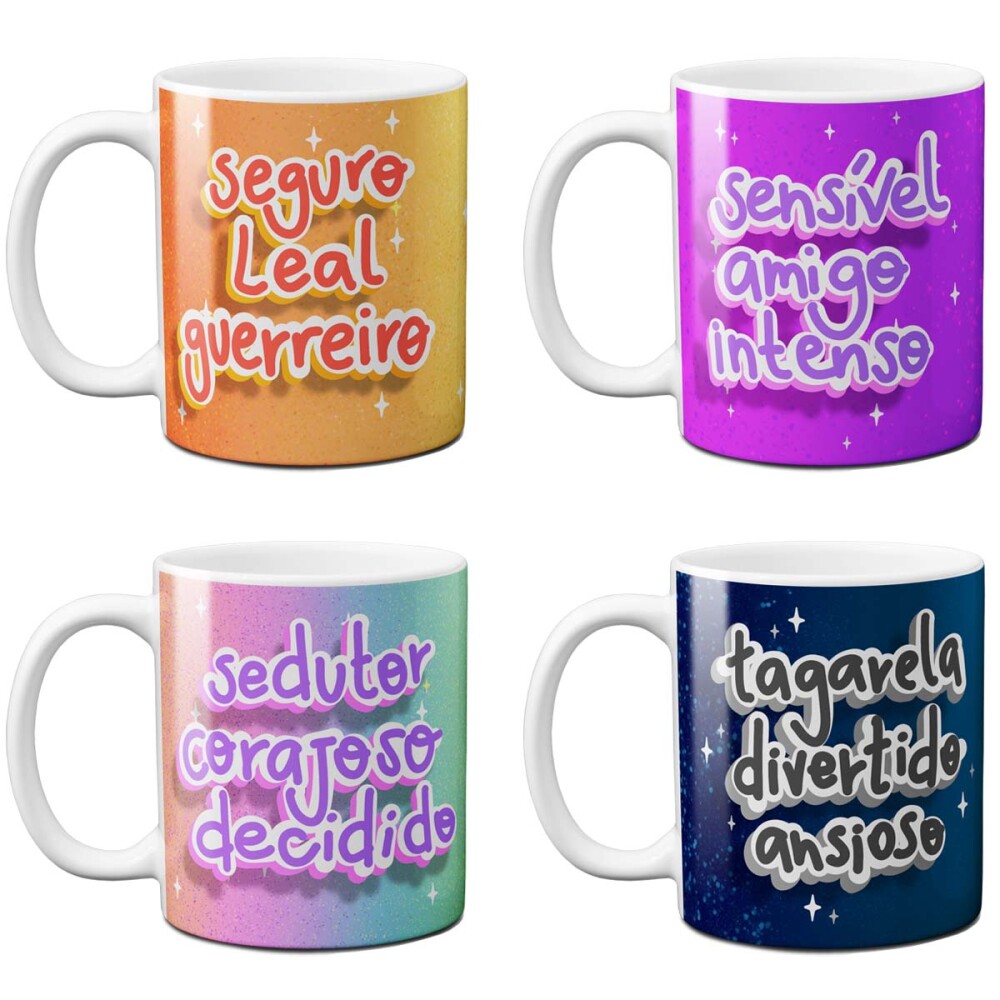 Artes Signos Pandoca Sublimação Canecas Png Horóscopo