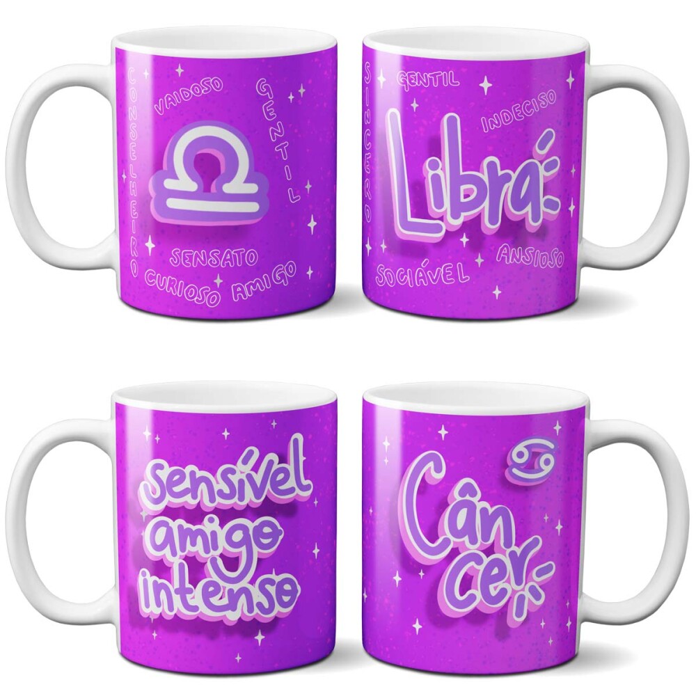 Estampas Canecas Signos Sublimação Pandoca Artes Png