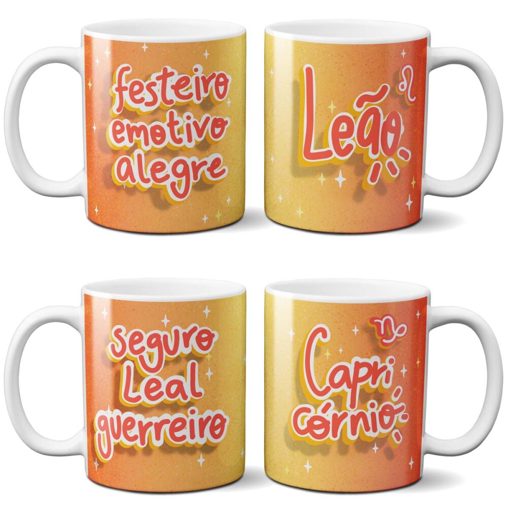 Pacote 96 Artes Canecas Signos Pandoca Elementos Estampas