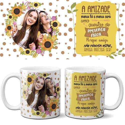 Artes Canecas Amizade Amigo Sublimação Mockups