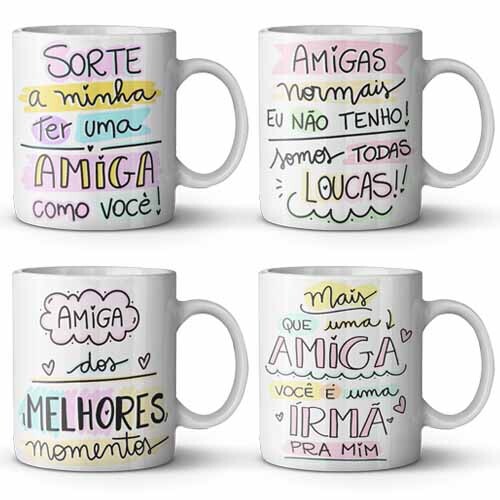 Artes Frases Amizades Sublimação Canecas Amigos Mockups Png