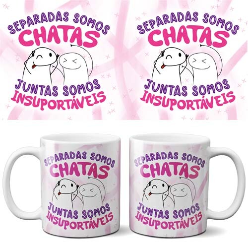 Estampas Sublimação Canecas Amizades Florks Amigos Amigas
