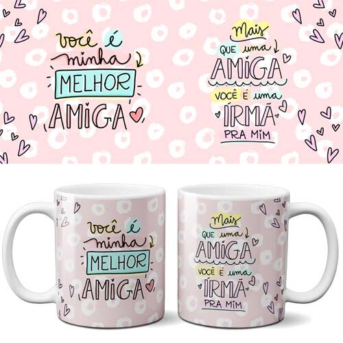 Artes Canecas Frases Amizade Amigo Sublimação Png Mockups