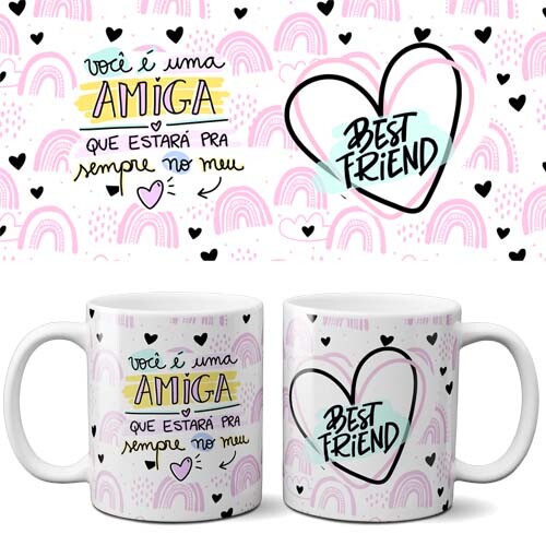 Artes Canecas Frases Amizade Amigo Sublimação Png Mockups
