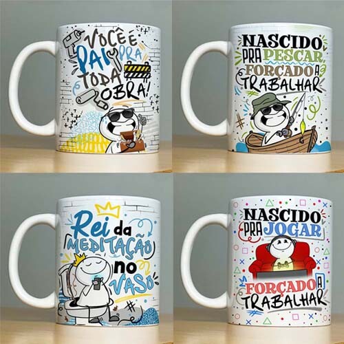 Pacote Artes Dia Dos Pais Sublimação Canecas Abcx21 Kit Digital