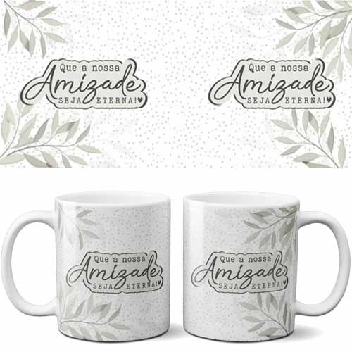 Artes Amizade Amigo Sublimação Canecas Editáveis Corel Vtg08