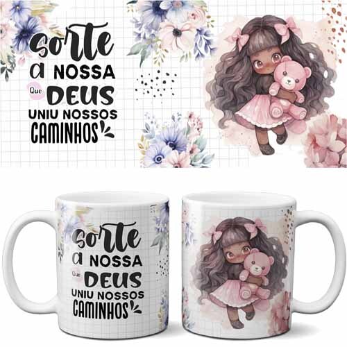 Estampas Artes Sublimação Canecas Dia Amigo Amizade Ykn08