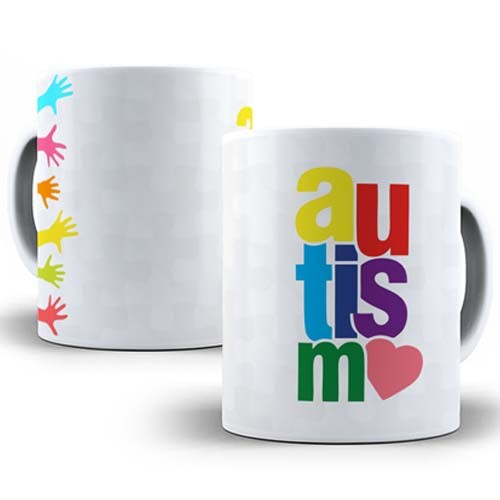 Pacote 60 Artes Estampas Canecas Autista Autismo Editáveis