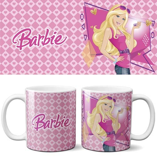 Artes Canecas Barbie Estampas Editáveis Sublimação Mockups